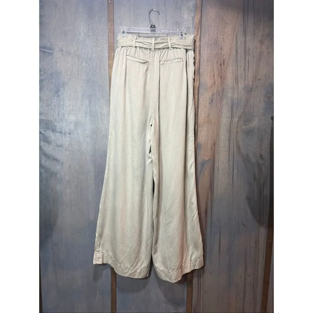 Cynthia Rowley Wide Leg 100% Lyocell Pants Sage Green/Khaki Women’s Size Large - Picture 5 of 7